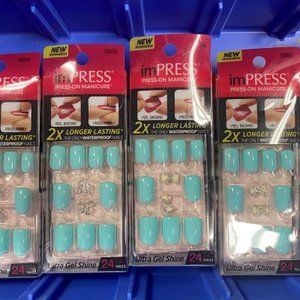 LOT OF 2 SETS OF IMPRESS PRESS ON NAILS
